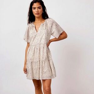 Rails Cream and Brown Mini Dress